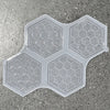 4.6x4.0x0.5" Honeycomb Hexagon Textured 4 Coaster Silicone Mold