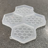 4.6x4.0x0.5" Honeycomb Hexagon Textured 4 Coaster Silicone Mold