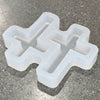 6x4.2x1" Double Mini Cross Silicone Mold For Epoxy Resin - Keepsake Sized