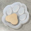 8.0x8.0x1.1" Dog Paw Tray / Bowl Silicone Mold + Insert Template