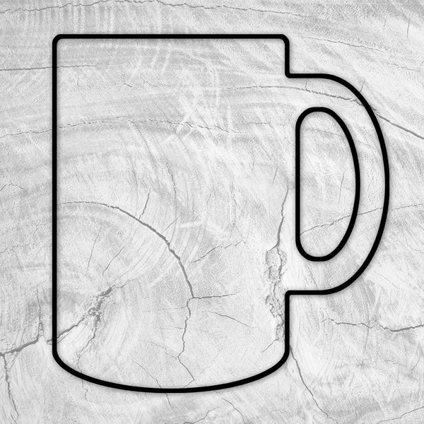 12.5x11.75" Coffee / Tea Cup 1 Acrylic Router Template