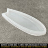 16x5" Small Fishtail Surfboard Acrylic Router Template
