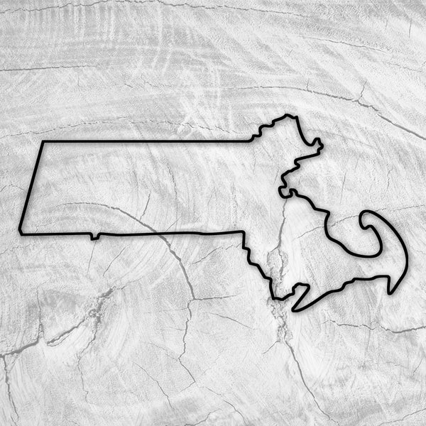 18.0x9.8" State Of Massachusetts Acrylic Router Template
