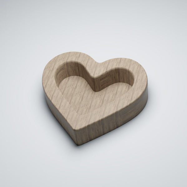 5.0x4.5" Small Heart Tray 04 Acrylic Router Template