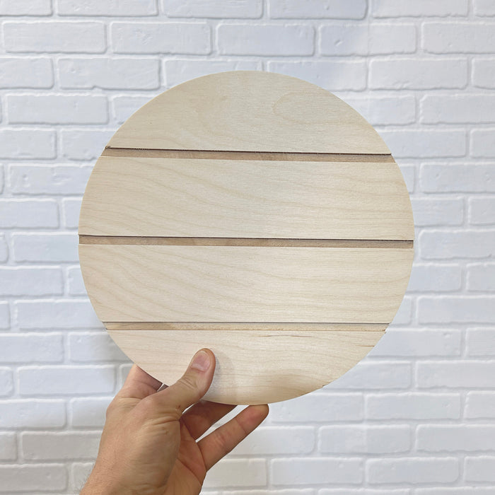 10" Shiplap Round Circle Wood Shape Blank - 1/2" Thick