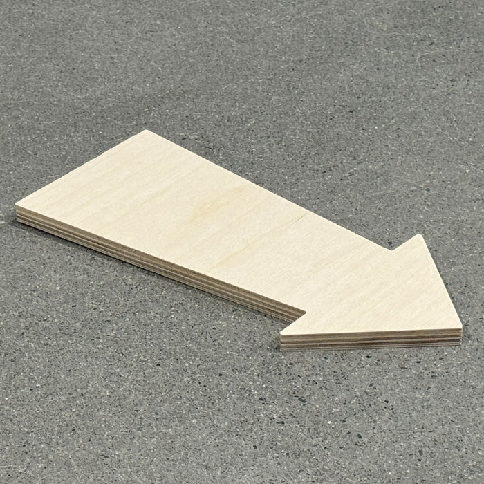 11.5x5.3" Angled Arrow 1 Wood Shape Blank - 1/2" Thick