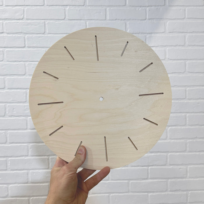 12" Round Clock Style 2 Wood Shape Blank - 1/2" Thick