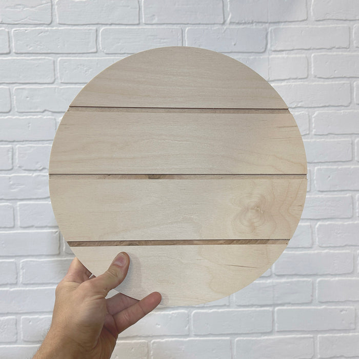 12" Shiplap Round Circle Wood Shape Blank - 1/2" Thick