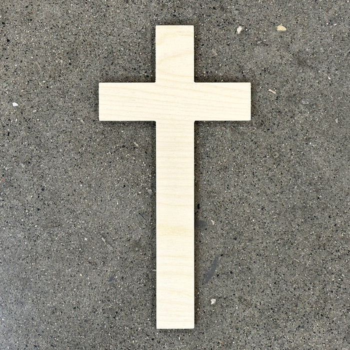 12x6" Cross Style 1 Wood Shape Blank - 1/2" Thick