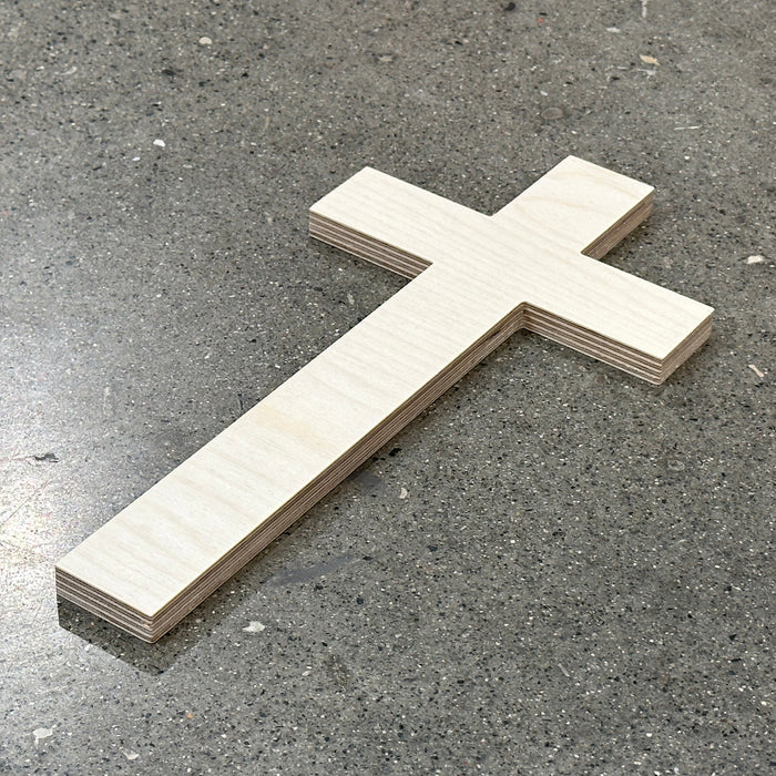 12x6" Cross Style 1 Wood Shape Blank - 1/2" Thick