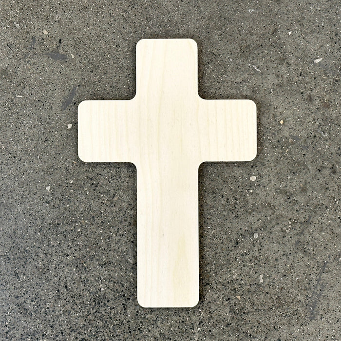 12x8" Cross Style 2 Wood Shape Blank - 1/2" Thick