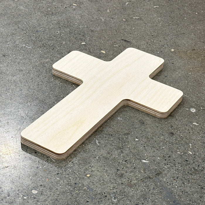 12x8" Cross Style 2 Wood Shape Blank - 1/2" Thick