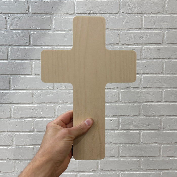 12x8" Cross Style 2 Wood Shape Blank - 1/2" Thick