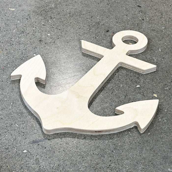 14.75x11.75" Nautical Anchor Wood Shape Blank - 1/2" Thick