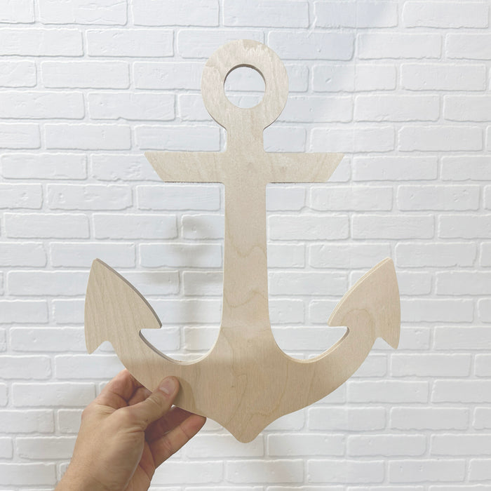 14.75x11.75" Nautical Anchor Wood Shape Blank - 1/2" Thick