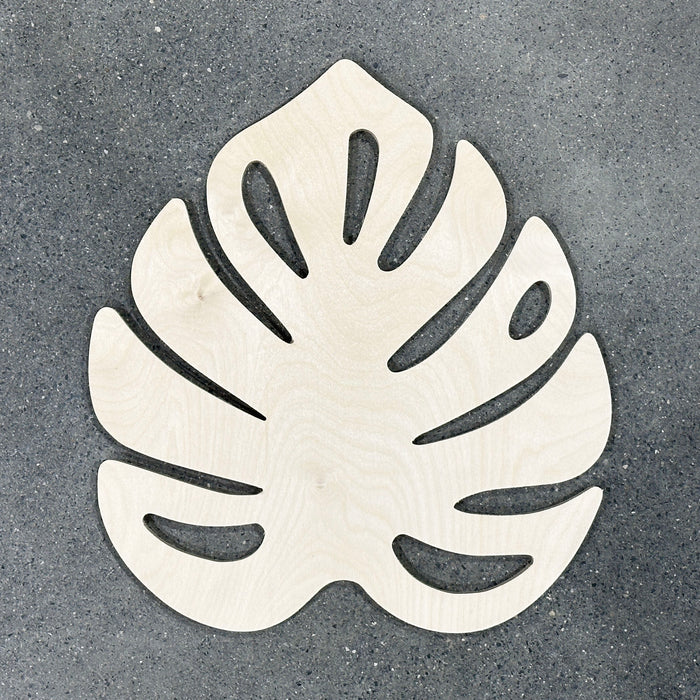 15.0x16.5" Monstera Leaf Wood Shape Blank - 1/2" Thick