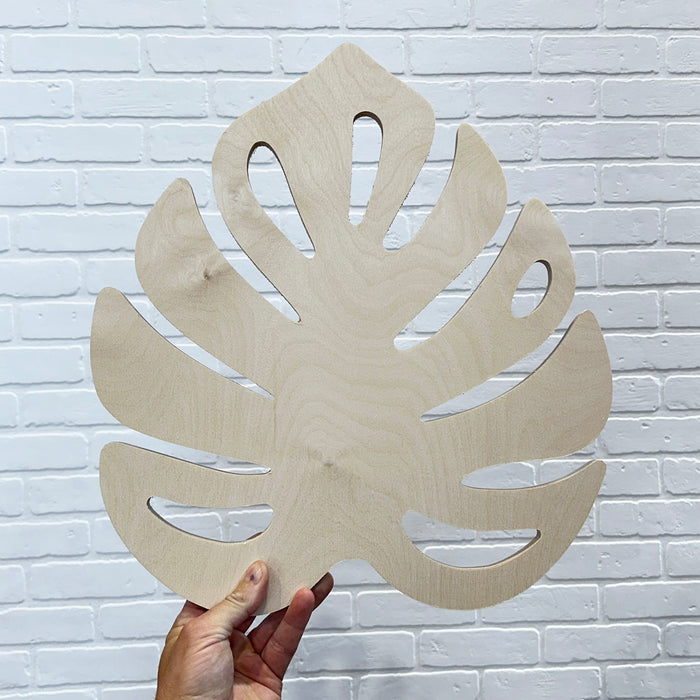 15.0x16.5" Monstera Leaf Wood Shape Blank - 1/2" Thick