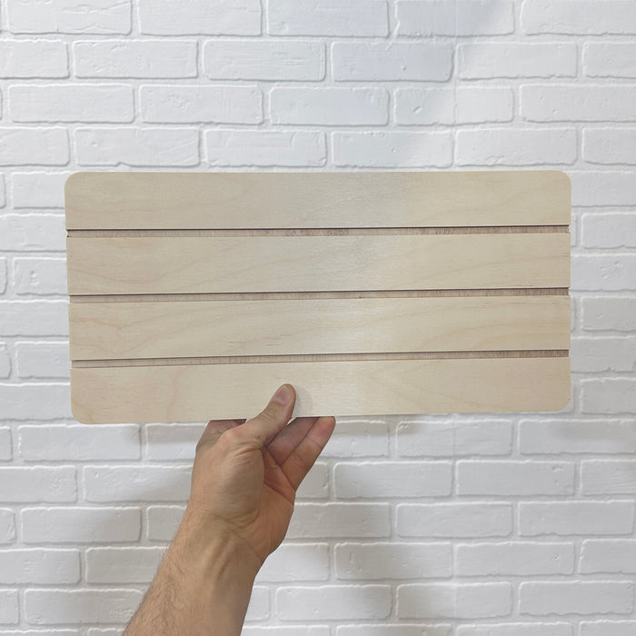 15.75x7.75" Shiplap Rectangle Wood Shape Blank - 1/2" Thick