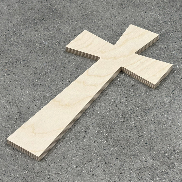 15x8" Cross Style 3 Wood Shape Blank - 1/2" Thick