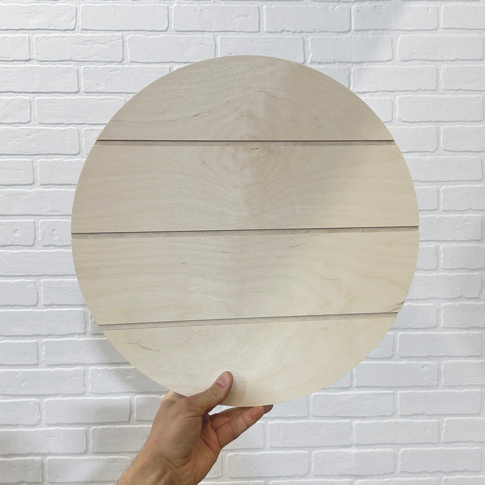 16" Shiplap Round Circle Wood Shape Blank - 1/2" Thick