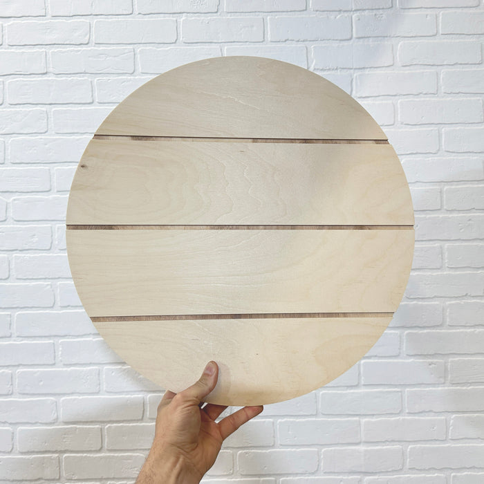 18" Shiplap Round Circle Wood Shape Blank - 1/2" Thick