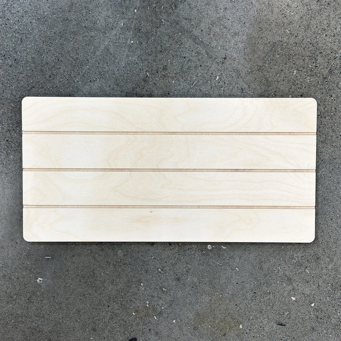 23.75x11.75" Shiplap Rectangle Wood Shape Blank - 1/2" Thick