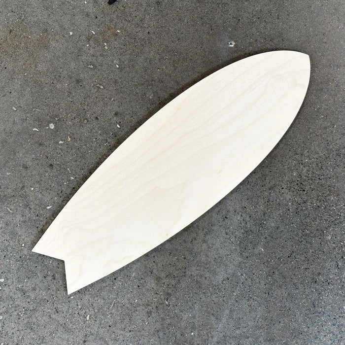 24x7.7" Large Fishtail Surfboard Wood Shape Blank - 1/2" Thick