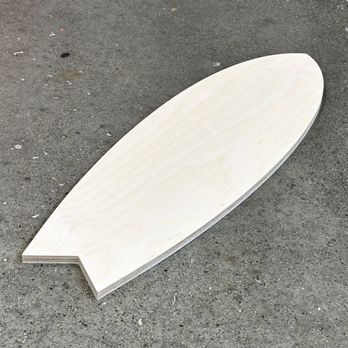 24x7.7" Large Fishtail Surfboard Wood Shape Blank - 1/2" Thick