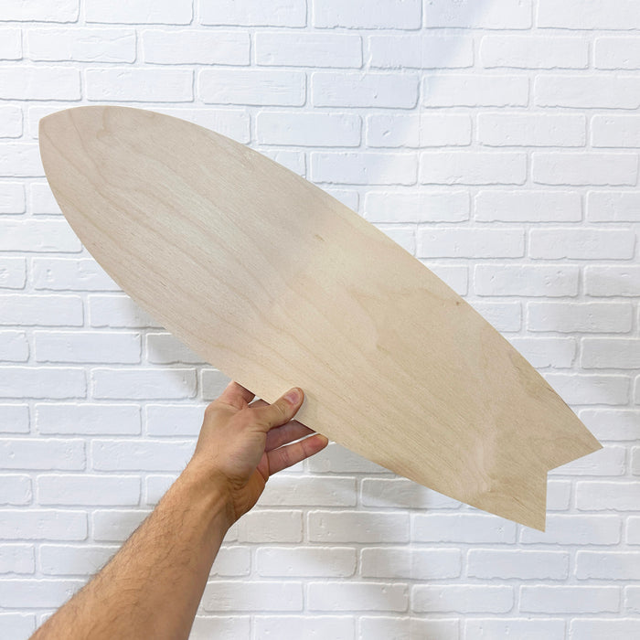 24x7.7" Large Fishtail Surfboard Wood Shape Blank - 1/2" Thick