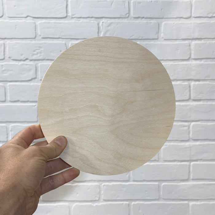 8" Round Circle Wood Shape Blank - 1/2" Thick