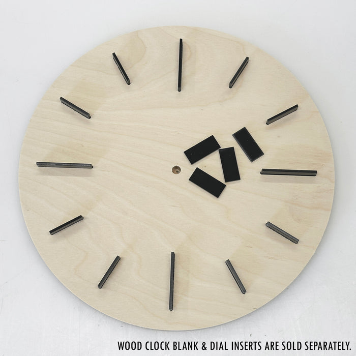 1/8" Acrylic Clock Dial / Tick Inserts For Wood Clock Blank - Black