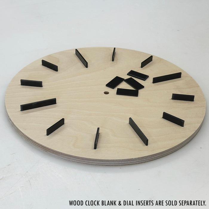 1/8" Acrylic Clock Dial / Tick Inserts For Wood Clock Blank - Black