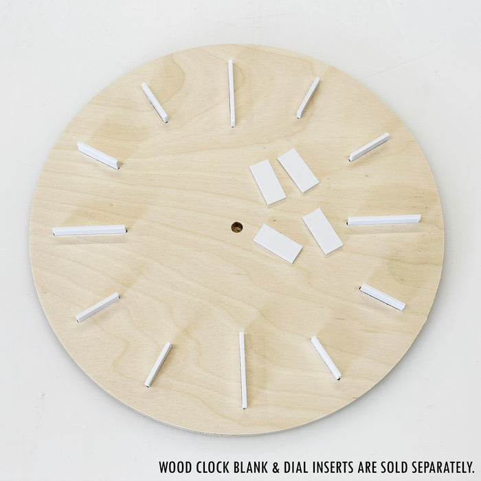 1/8" Acrylic Clock Dial / Tick Inserts For Wood Clock Blank - White