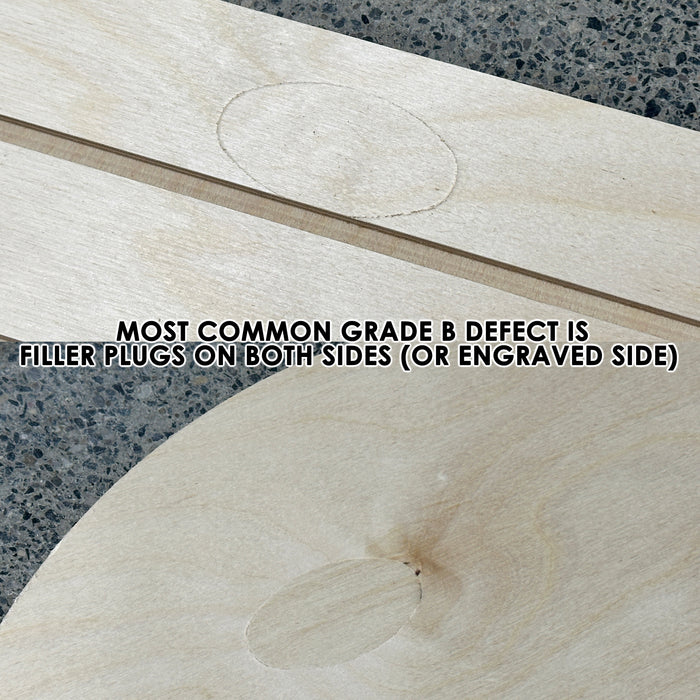 Grade B Wood Blanks - 4 Pack Of Random Pre-Cut Wood Shapes