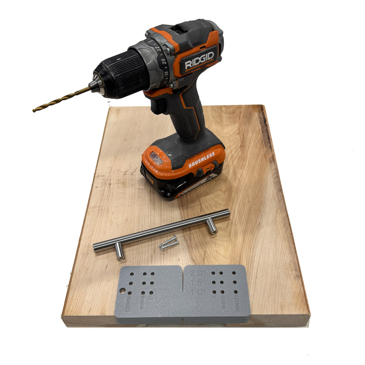 Serving Board Pull Handle Drilling Jig — Crafted Elements