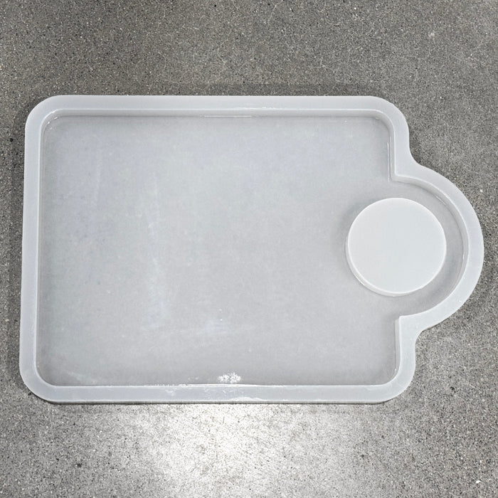 18x11.75x1" Round Handle Grip Charcuterie Board Silicone Mold