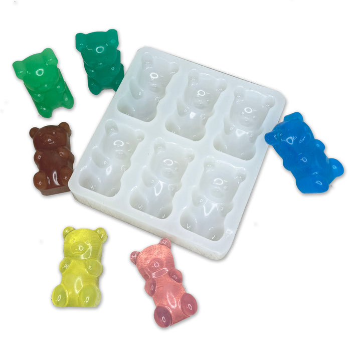 6 Cavity Gummy Bear Mold - Epoxy Resin Or Soap
