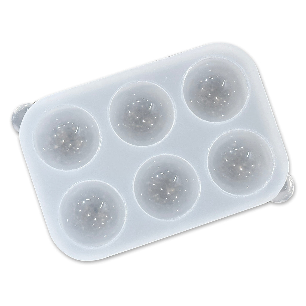 1.5x0.75 Half Round Spheres Mosaic Tile Silicone Mold - 6 Domes