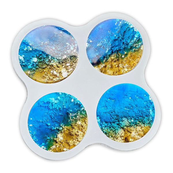 4pcs Thick Round Coaster Silicone Molds for Epoxy Resin Casting – IntoResin