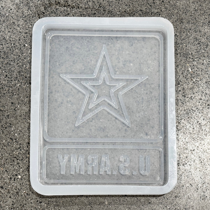 10x7.8x1" Army Plaque 1 Silicone Mold
