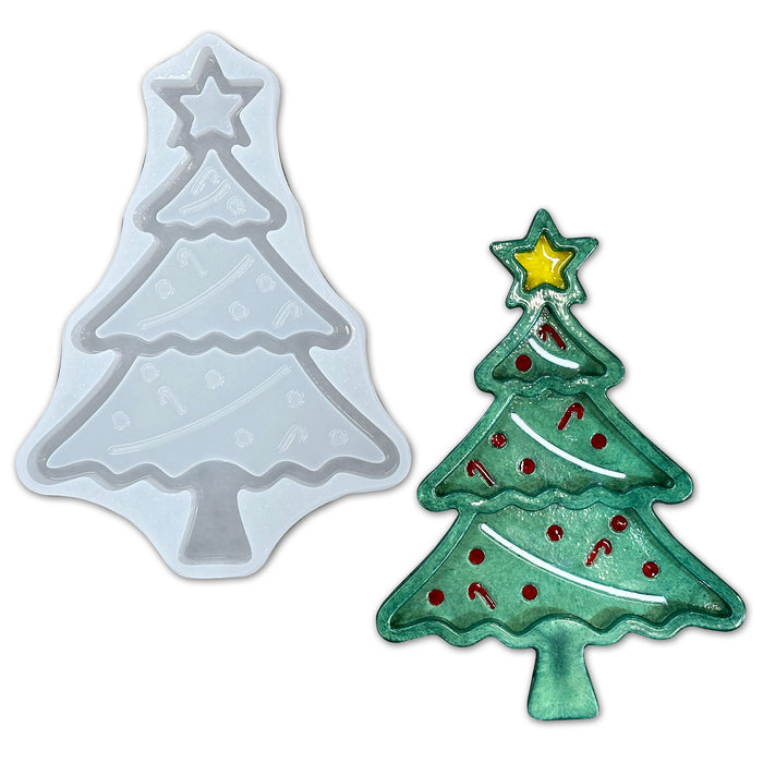 12x8.6x1.0" Limited Edition Christmas Tree Tray Silicone Mold