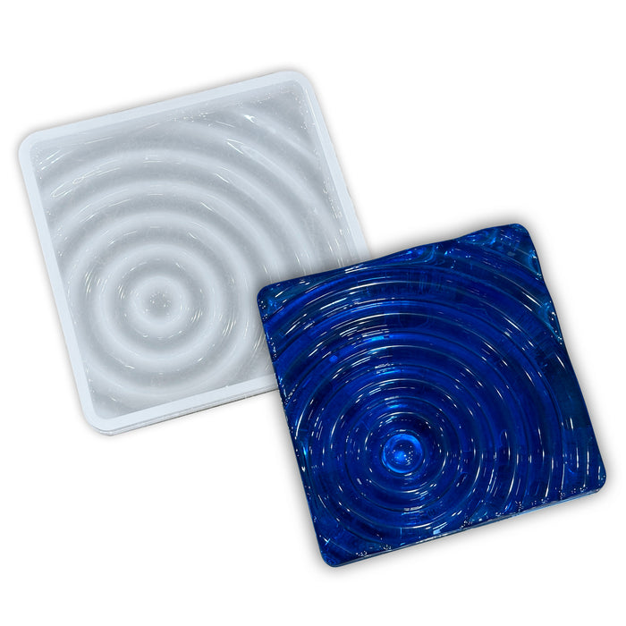 12x12x1.25" 3D Water Drop Tray / Art Silicone Mold