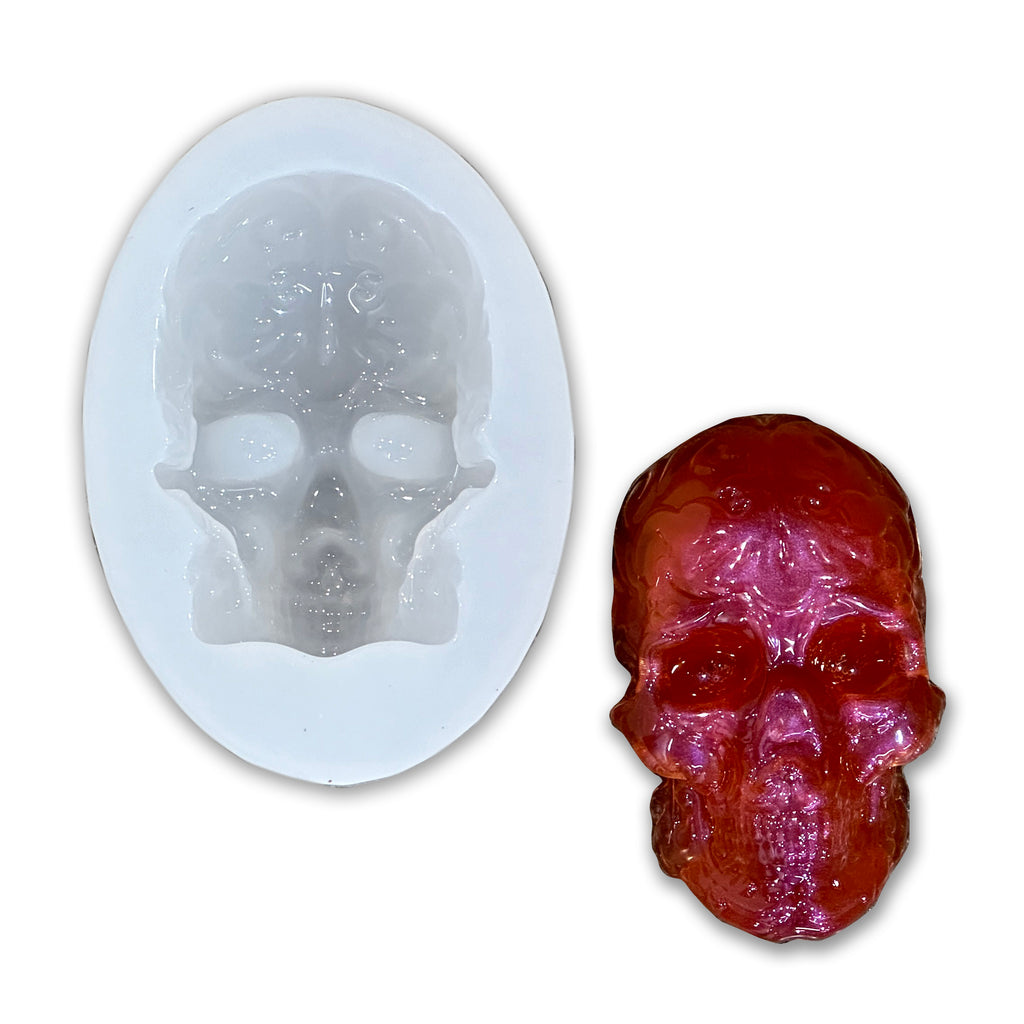5.0x3.2x1.75 3D Day Of The Dead Skull Silicone Mold