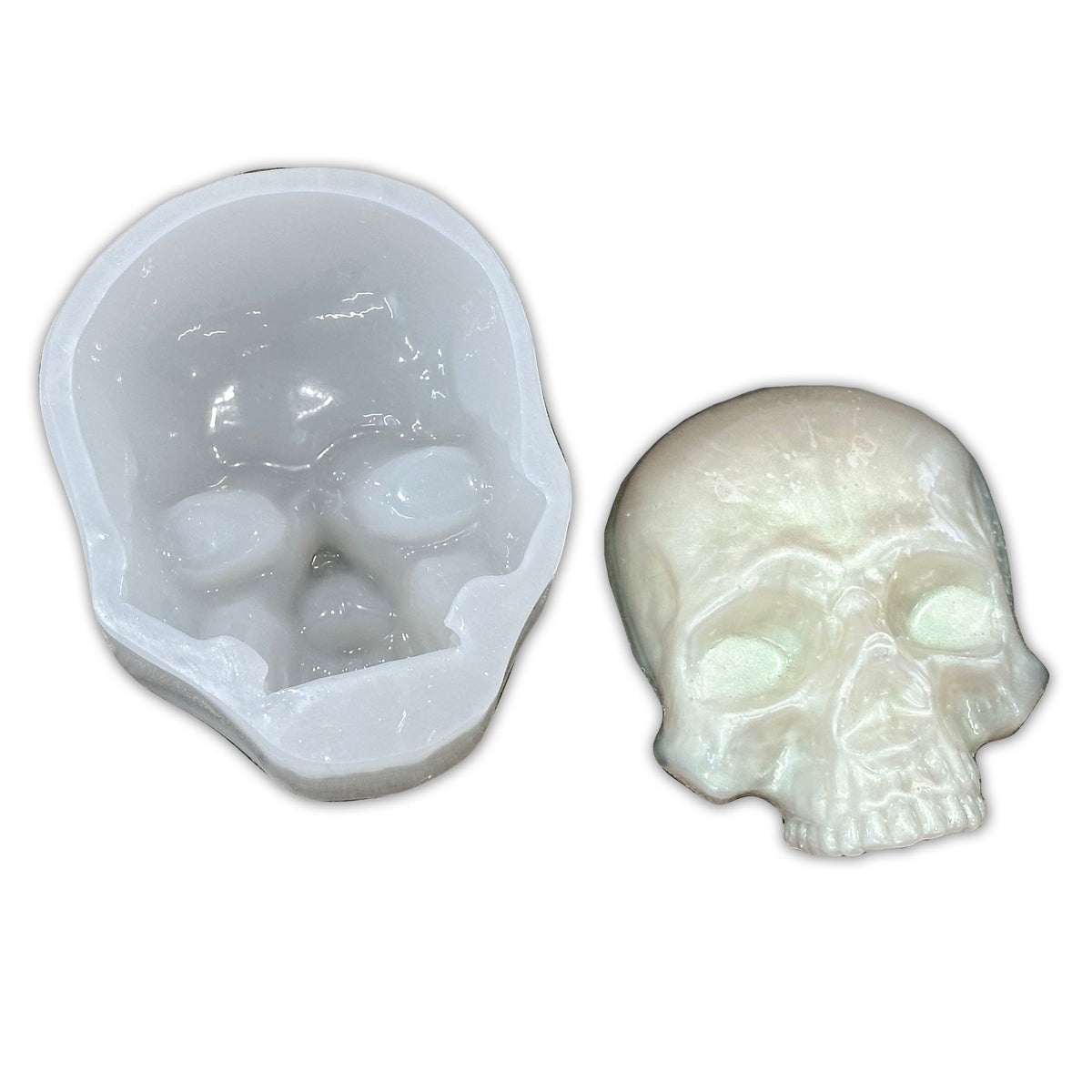 6.9x5.2x2.4 3D Partial Skull Silicone Mold – Crafted Elements