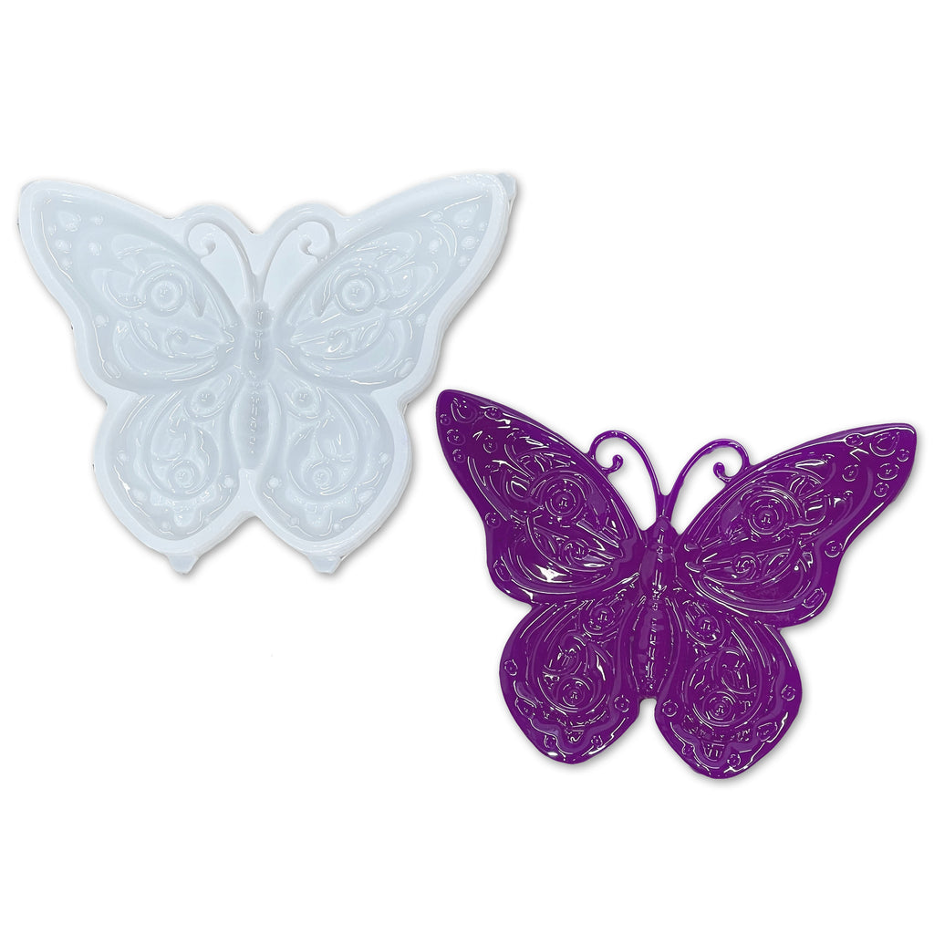 8.0x6.0x0.5 Butterfly Relief 1 Silicone Mold – Crafted Elements