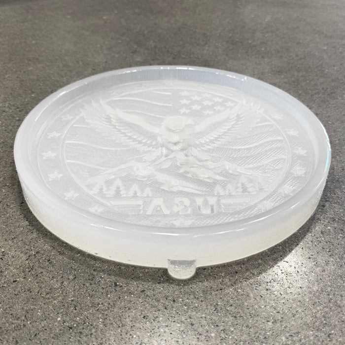 9.75x1" Rustic USA American Eagle Plaque Silicone Mold