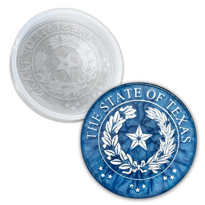 9.75x1" Seal Of Texas Plaque Silicone Mold