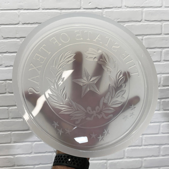 9.75x1" Seal Of Texas Plaque Silicone Mold