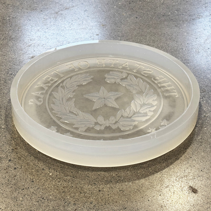 9.75x1" Seal Of Texas Plaque Silicone Mold