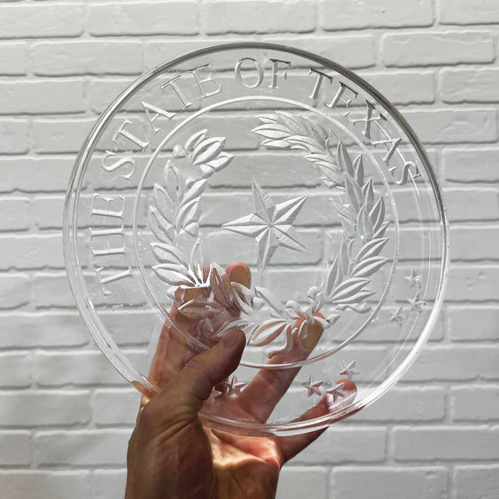 9.75x1" Seal Of Texas Plaque Silicone Mold